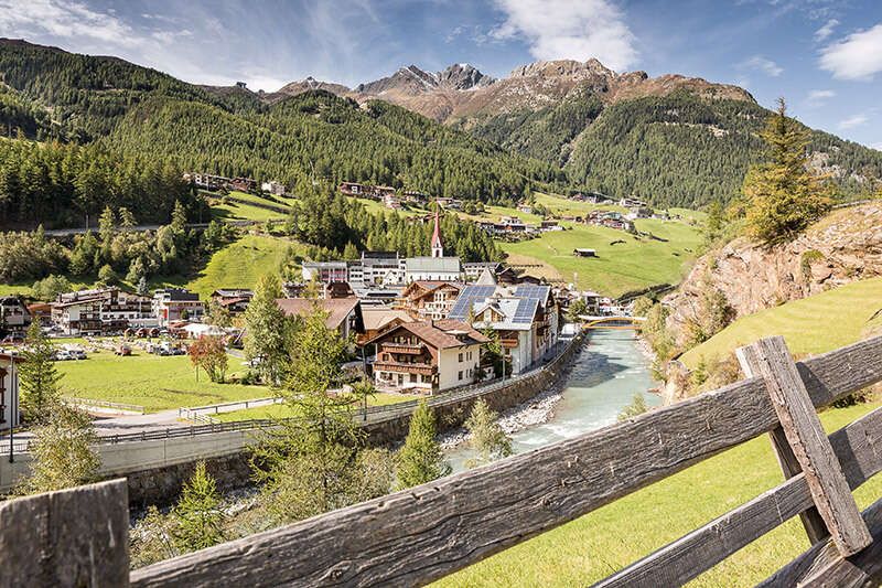 View of Sölden in summer