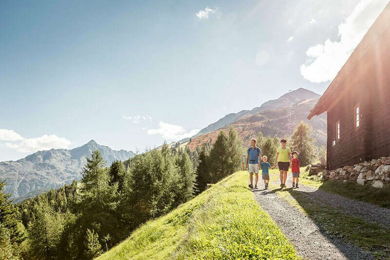 Hiking on the nature discovery trail in Sölden